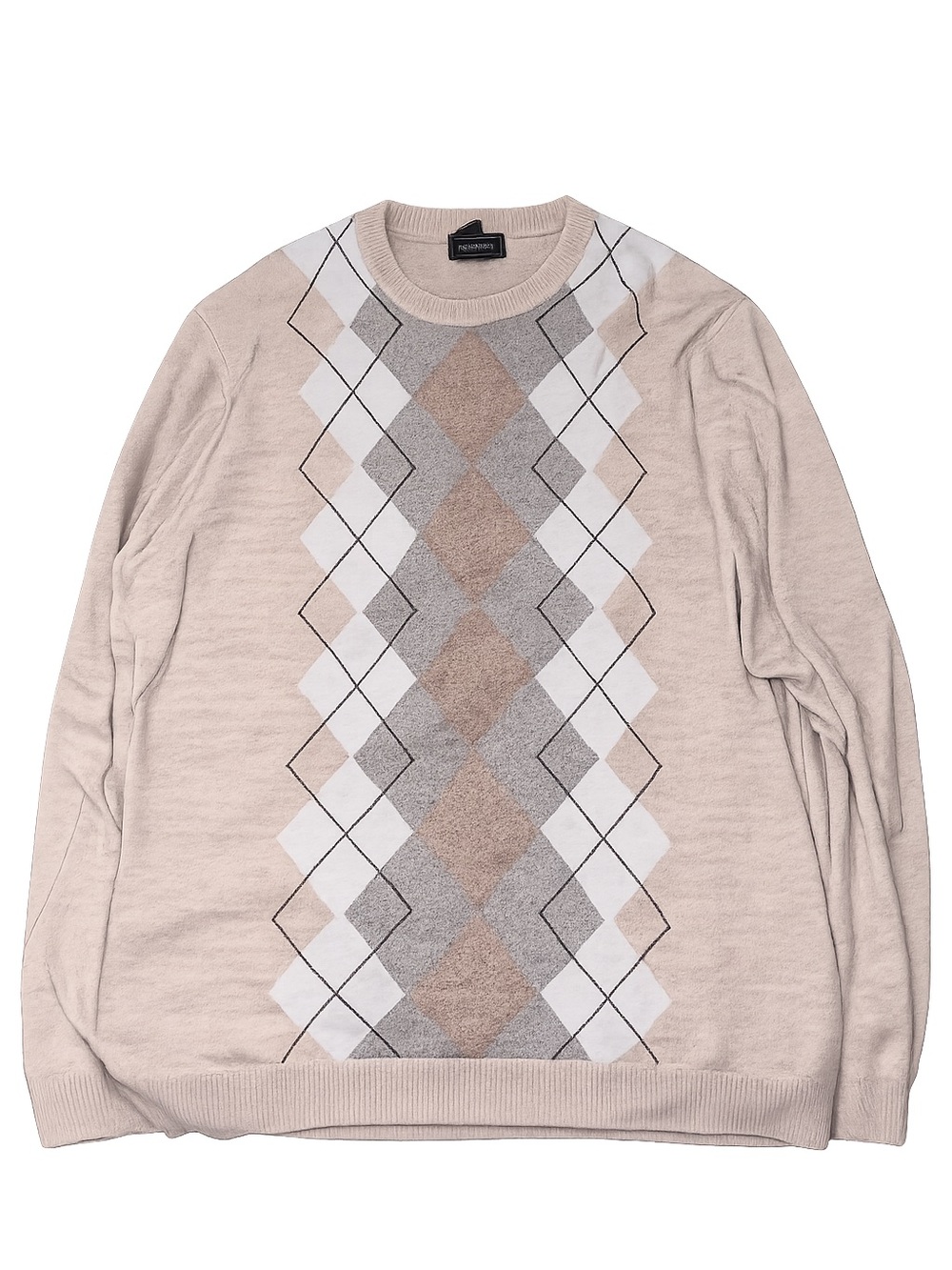 Dockers Beige Argyle Crewneck Sweater